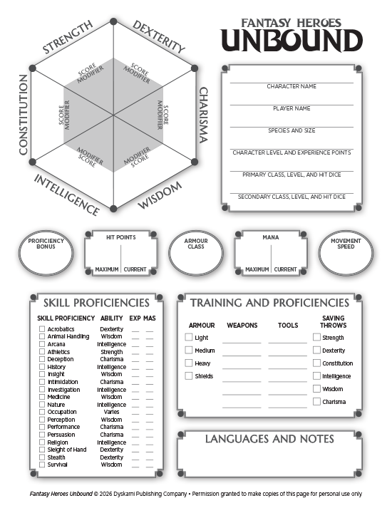 Character Sheet